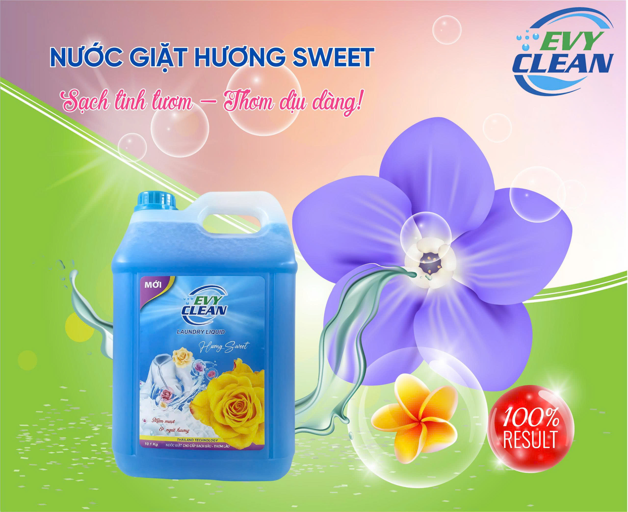 Nước giặt EvyClean Sweet 10L – Lựa chọn số 1 của tiệm giặt là tại Hải Phòng